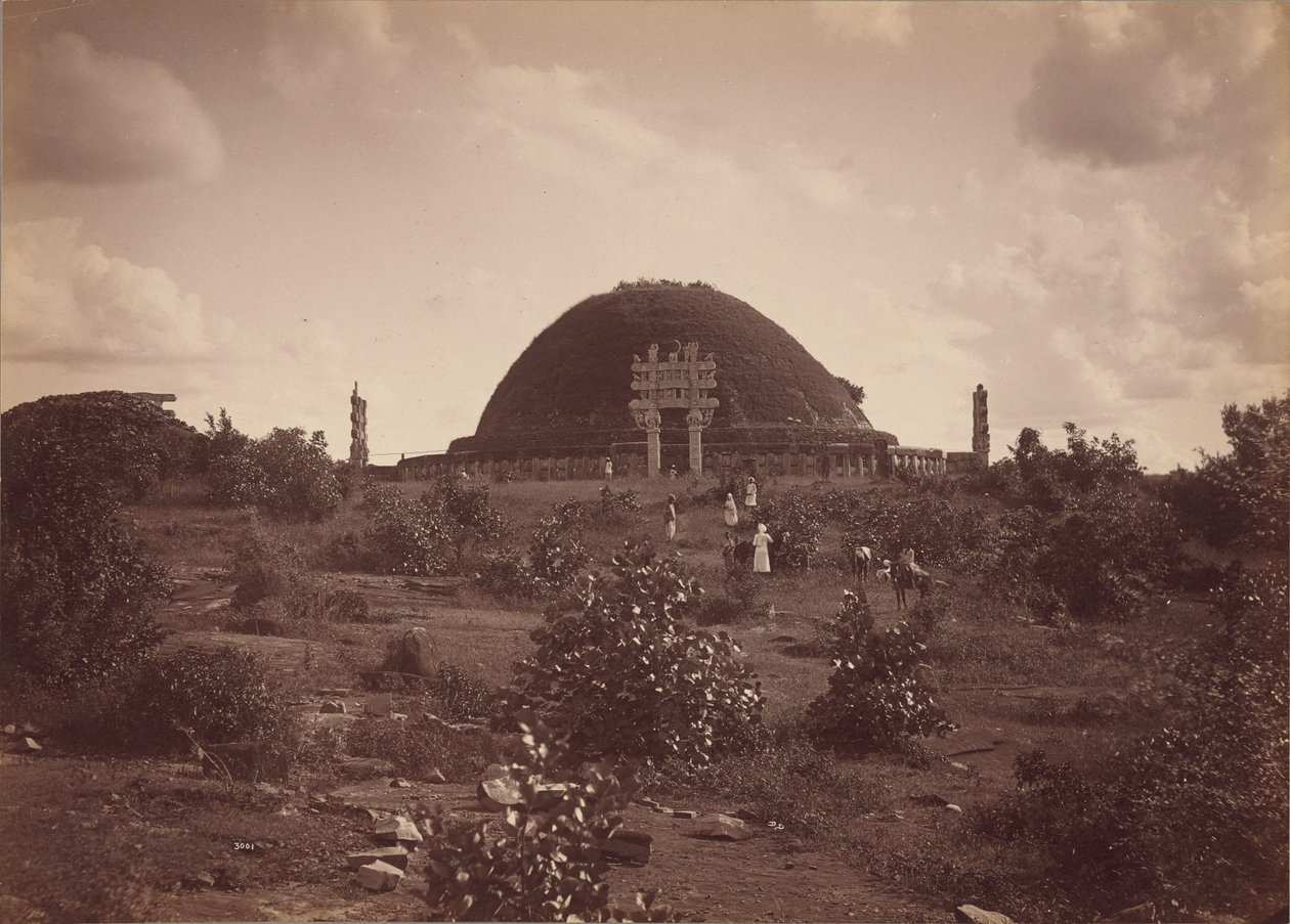 General View of Sanchi Stupa from North by Lala Deen Dayal