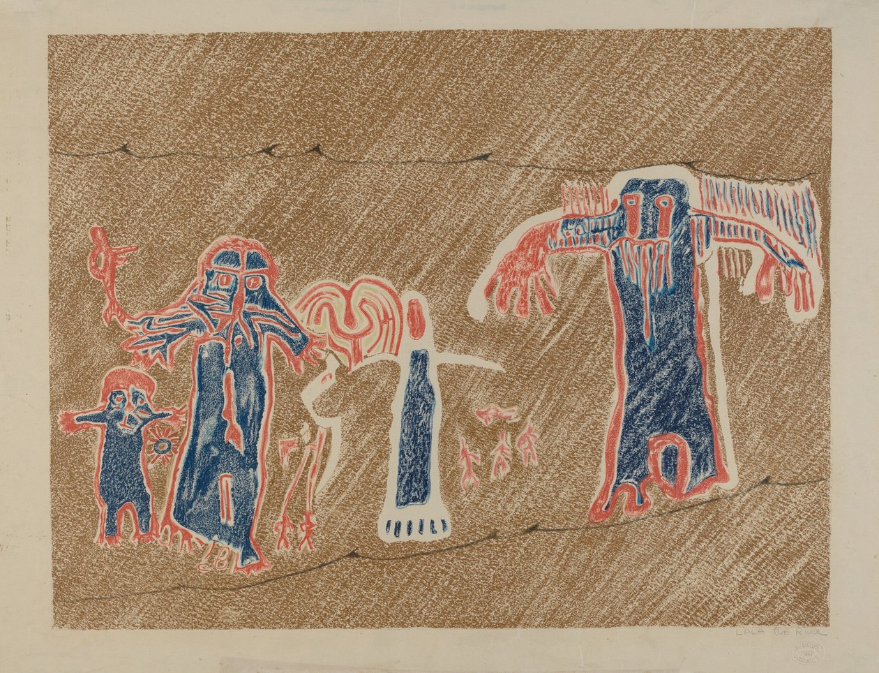 Petroglyph - Human Figures by Lala Eve Rivol