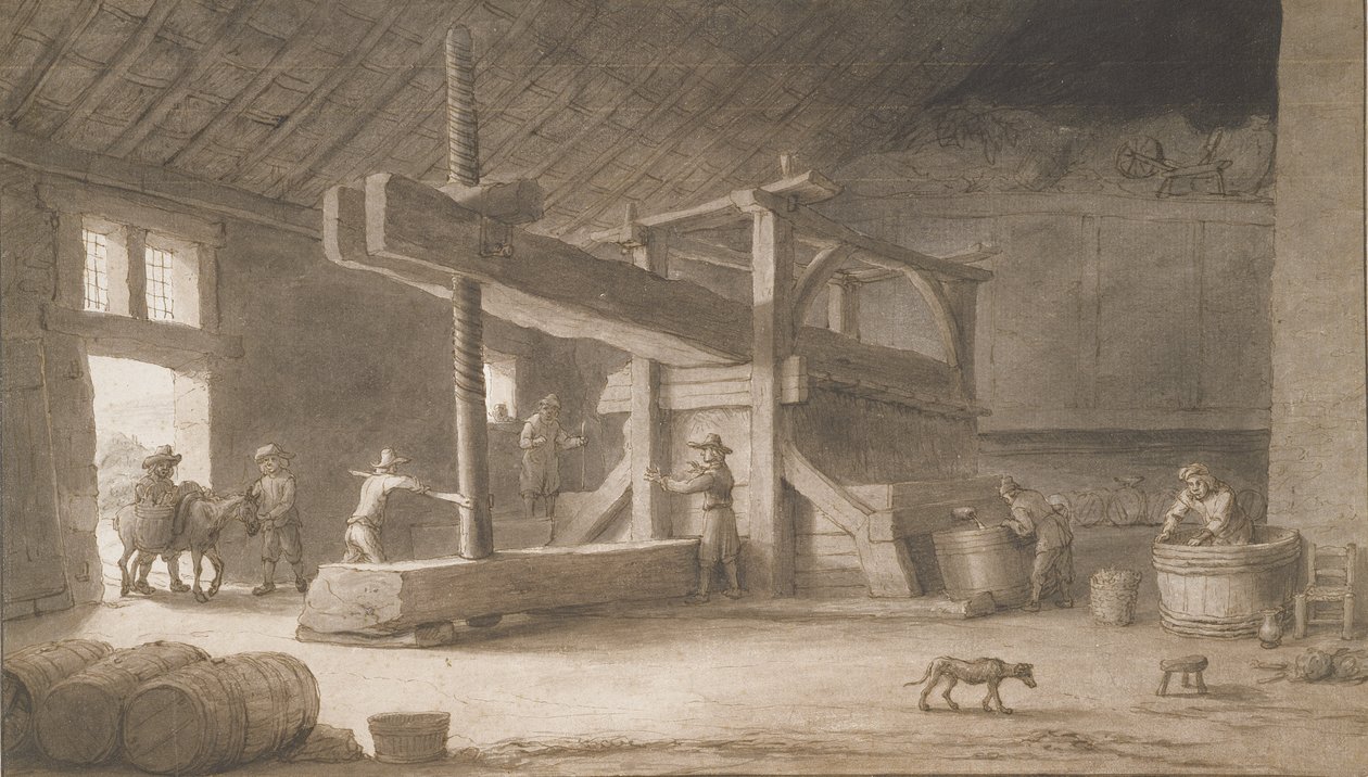 Winepress of Monsieur Dittyl, outside Nantes by Lambert Doomer