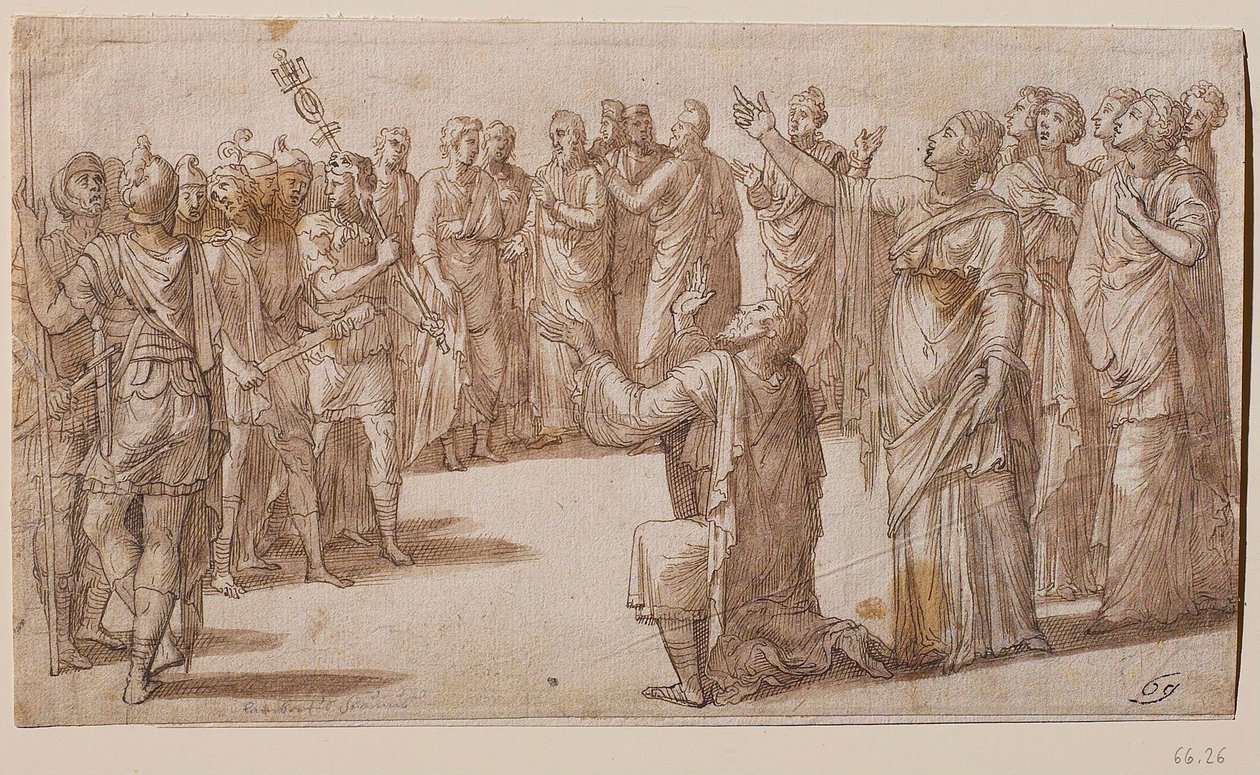 Augustus and the Tiburtine Sibyl by Lambert Lombard