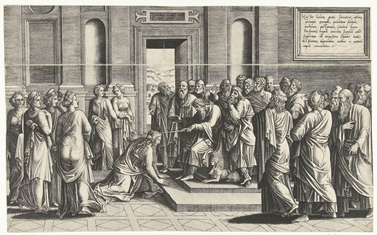 Esther before Ahasuerus by Lambert Lombard