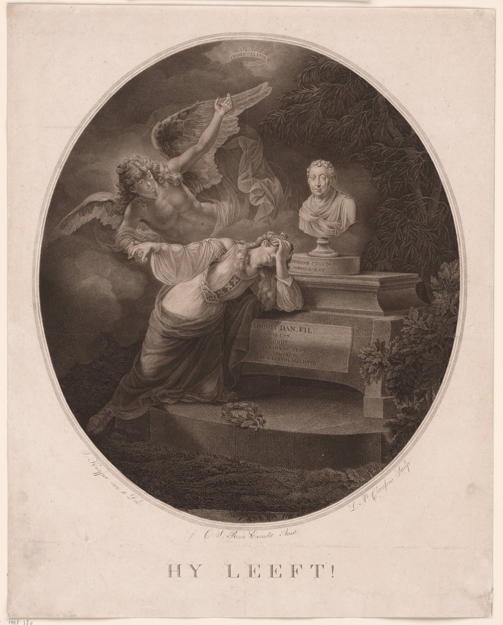 Memorial Print for Hendrik Hooft Daniëlsz. by Lambertus Antonius Claessens