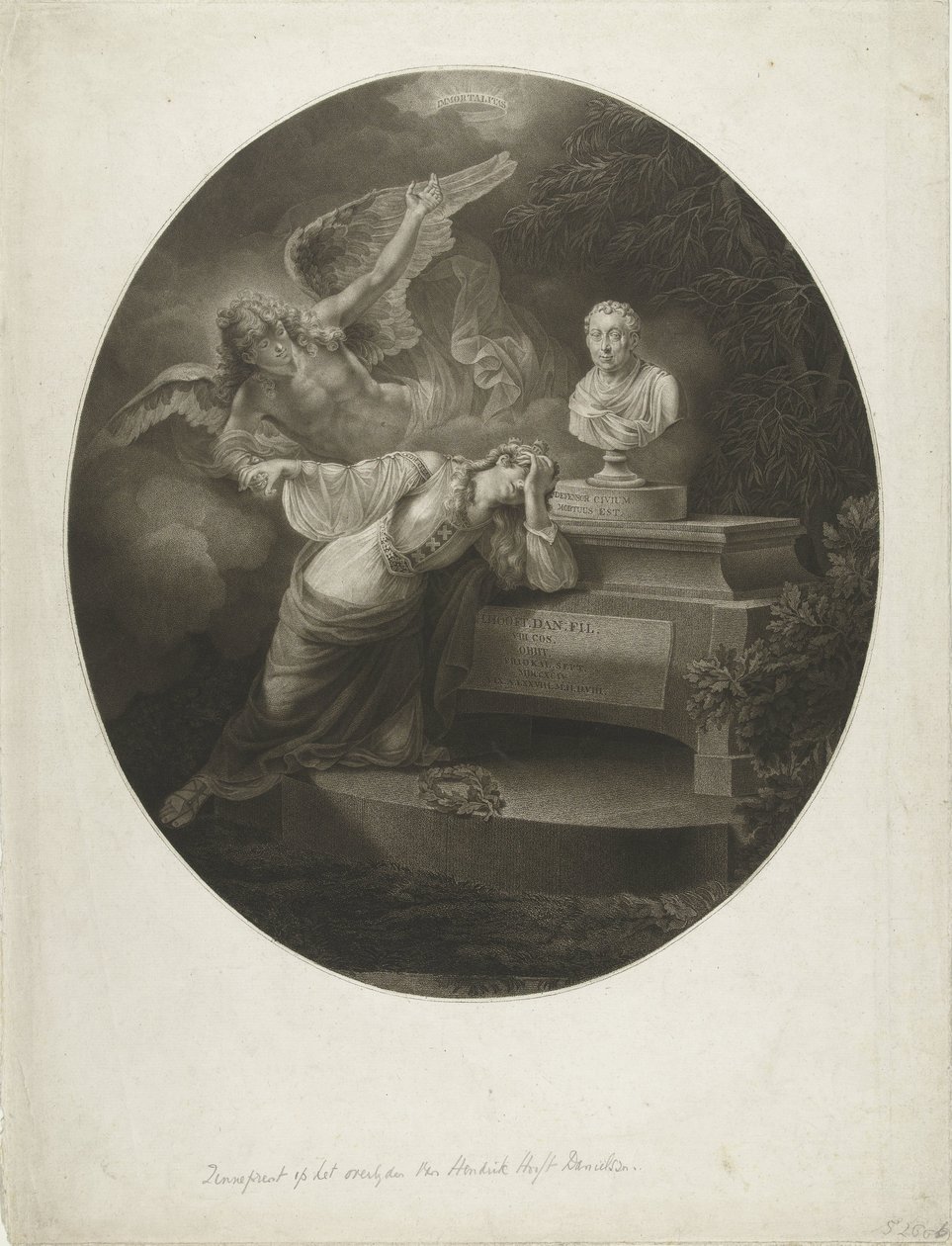 Memorial Print for Hendrik Hooft Daniëlsz. by Lambertus Antonius Claessens