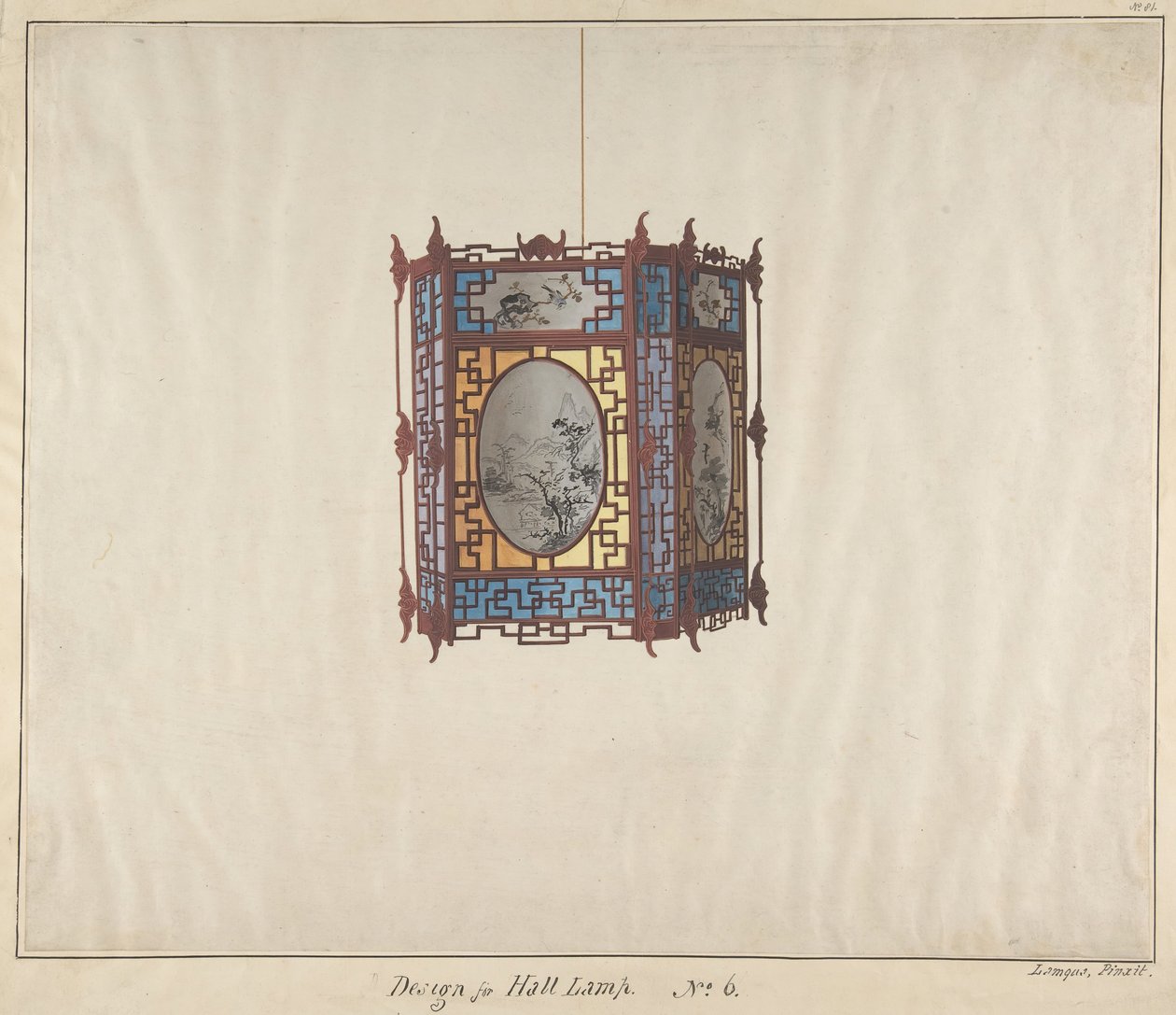 Design for a Hall Lamp No.6 by Lamqua