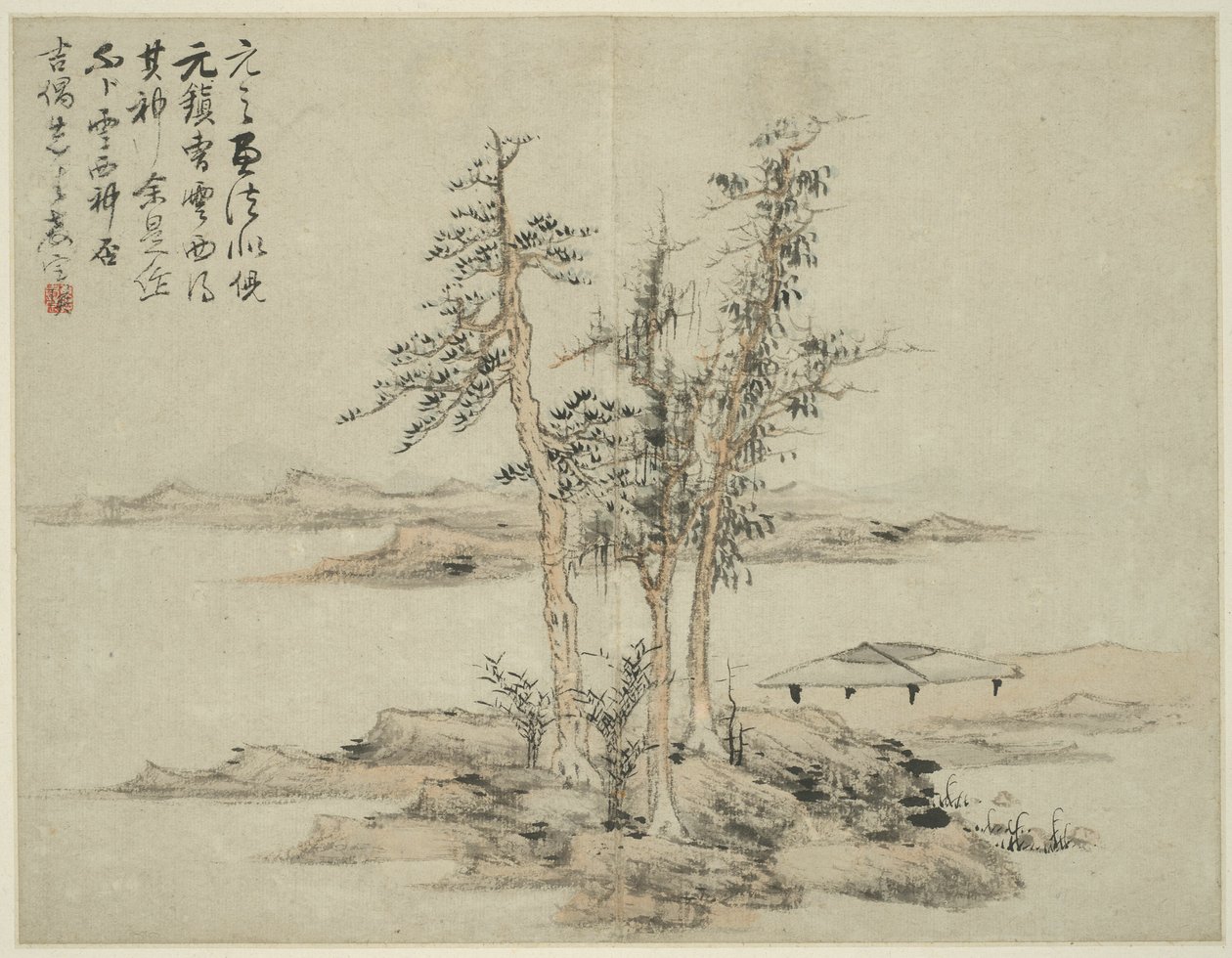 Landscape in the Style of Ancient Masters: after Ni Zan, Cao Zhibo by Lan Ying