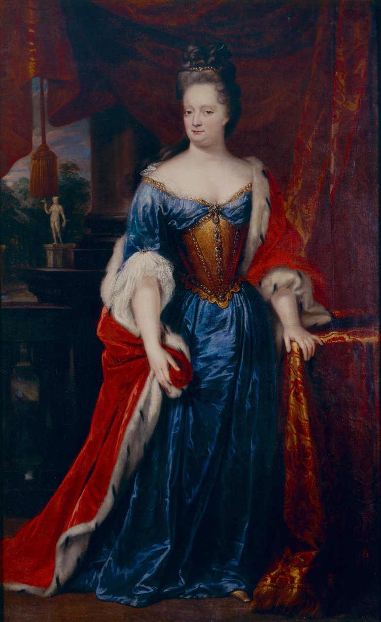 Portrait of Princess Henriëtte Amalia of Anhalt-Dessau, Princess of Nassau-Dietz (1666 - 1726) by Lancelot Volders
