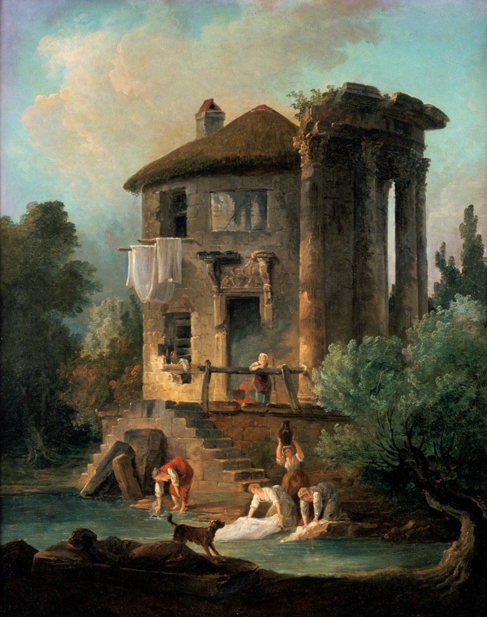 The Temple of Vesta at Tivoli, Rome, 1831 by Lancelot Théodore Turpin de Crissé de Crissé