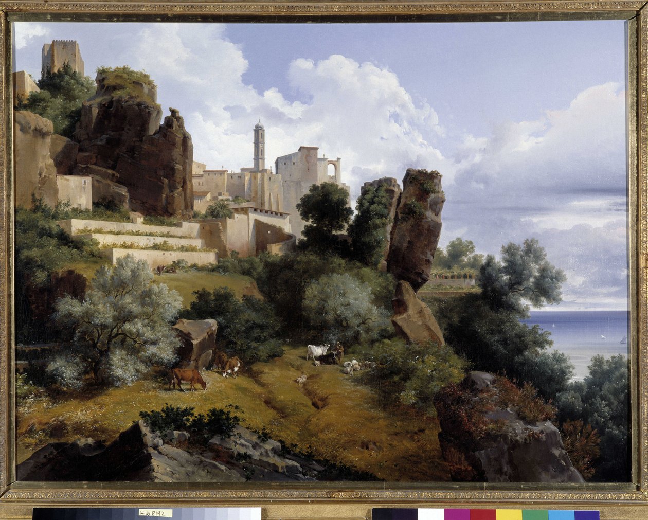 View of Roquebrune, Italy by Lancelot Théodore Turpin de Crissé de Crissé