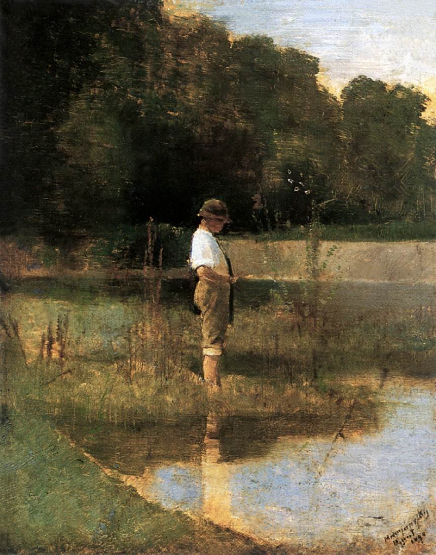 Angler by Laszlo Mednyanszky