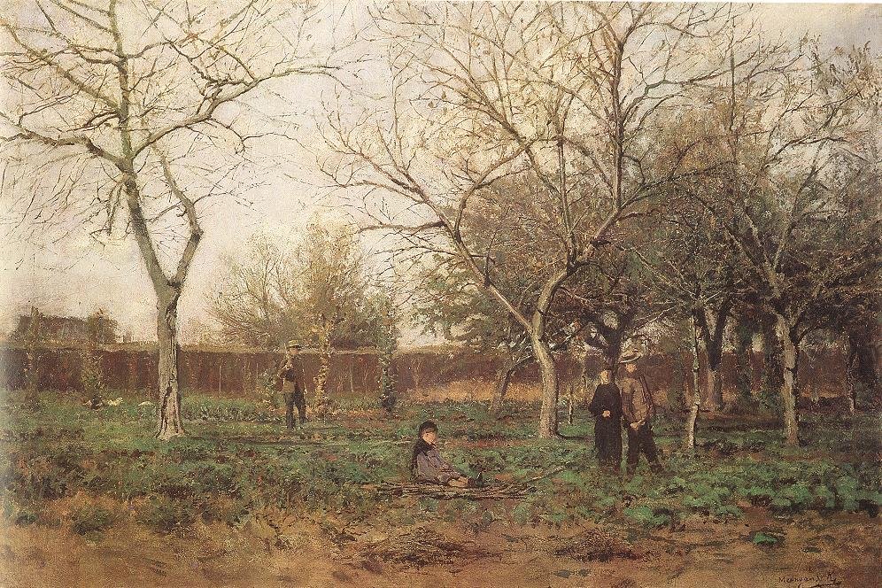 In the Garden by Laszlo Mednyanszky