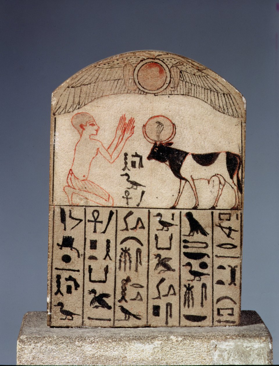 Stela to the Apis bull by Late Period Egyptian