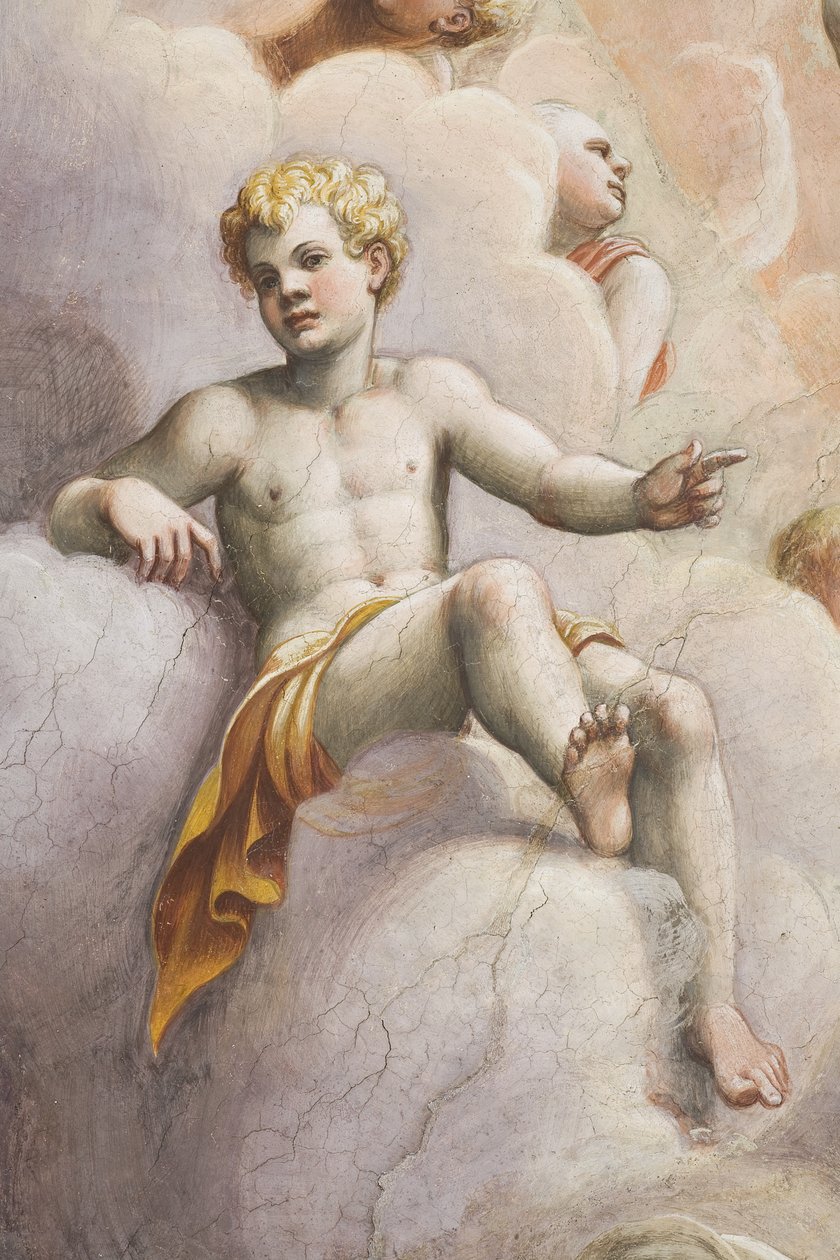 Adam among Angels (detail) by Lattanzio Gambara