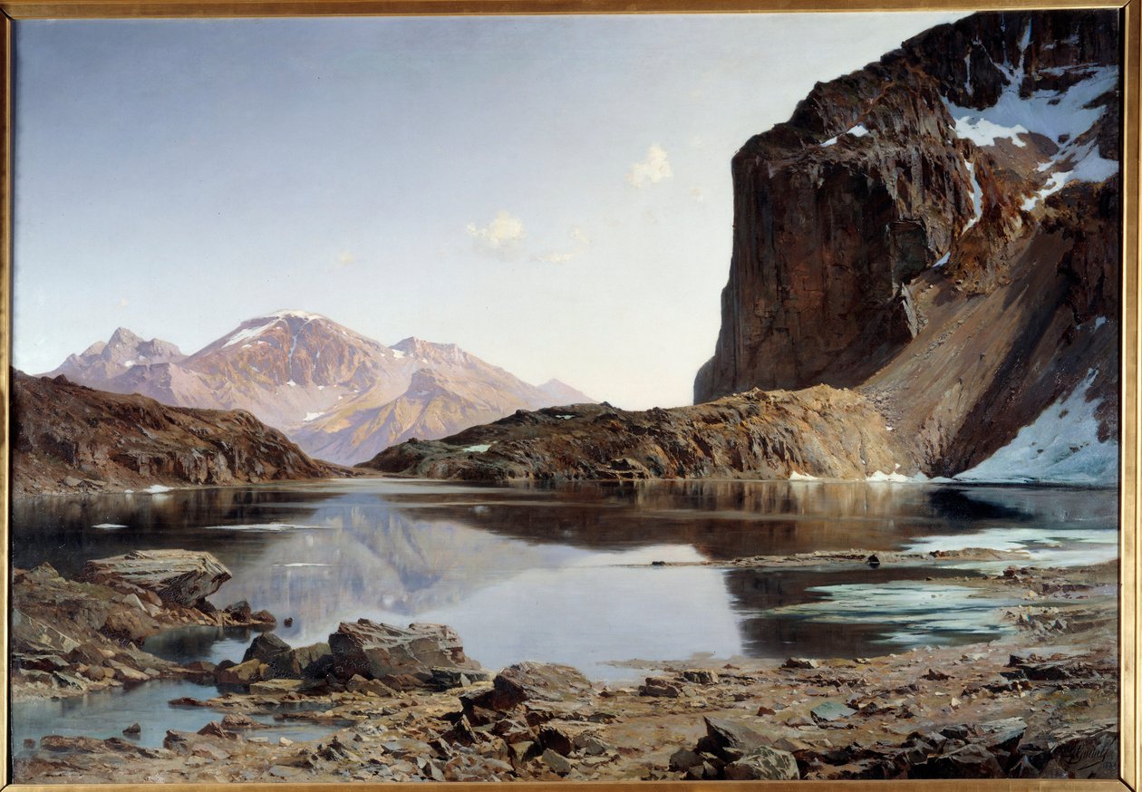 Lake Eychauda in the Alps by Laurent Guétal