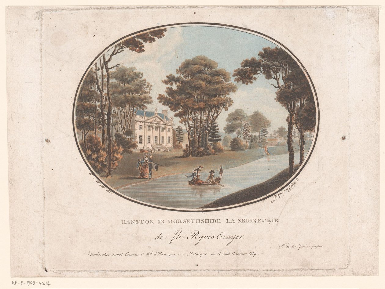 View of Ranston in Dorsetshire (Ranston in Dorsetshire, The Manor of Jh Ryves Esquire) (English Gardens) by Laurent Guyot