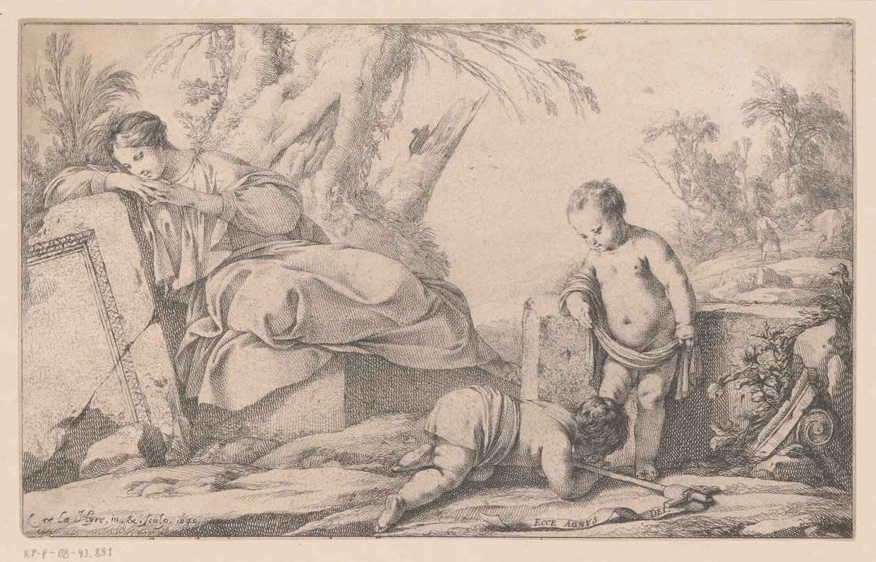 Mary with Child and John by Laurent de La Hire