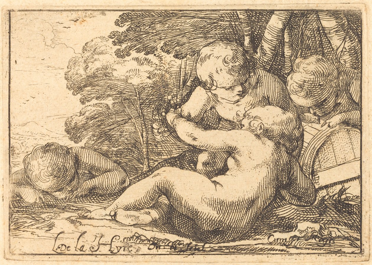 Four Bacchic Children by Laurent de la Hyre