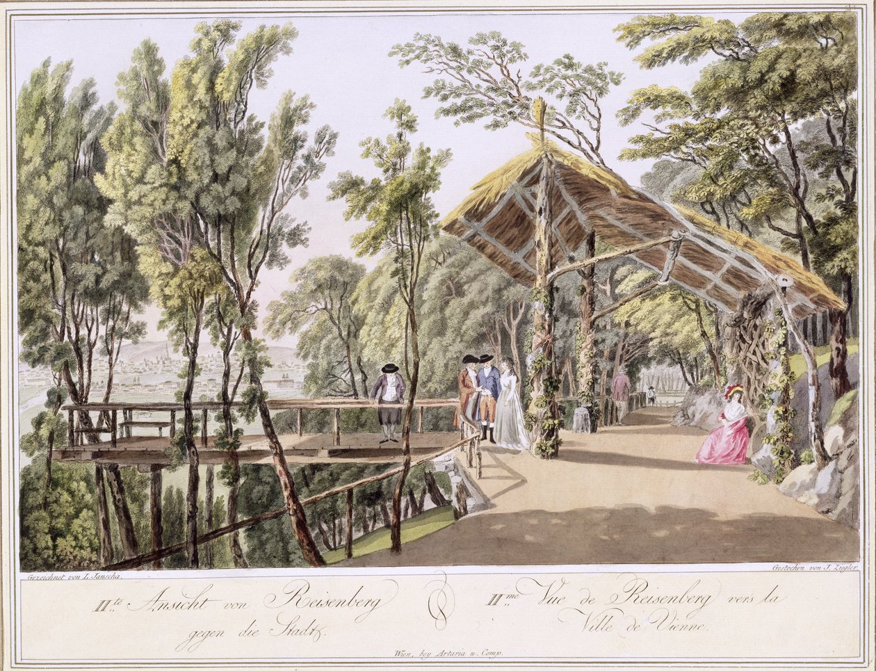 View of the Reisenberg Gardens Near the City of Vienna, Engraved by Johann Ziegler by Laurenz Janscha