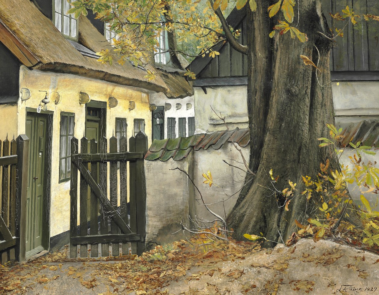 The Old Chestnut by the Barn by Laurits Andersen Ring
