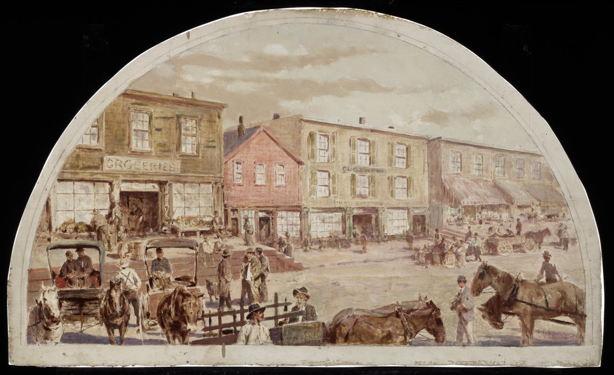 Clark Street, Between Lake and Randolph Streets, 1857, 1900 by Lawrence Carmichael Earle