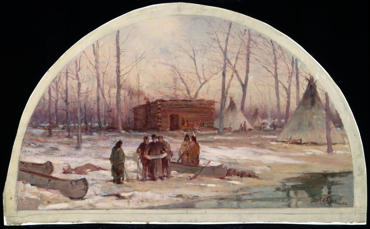 The Winter Quarters of Father Marquette, 1674, 1900 by Lawrence Carmichael Earle