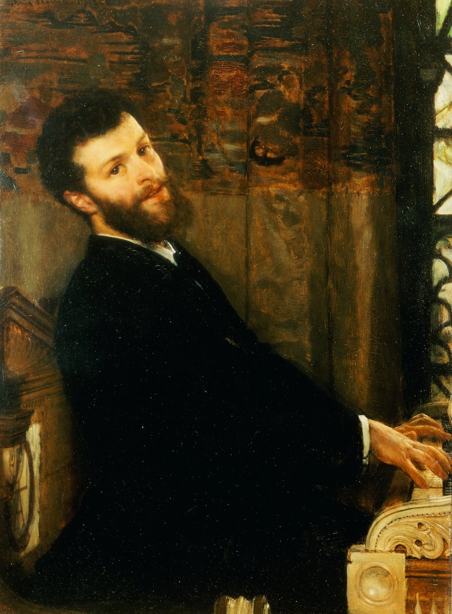 Portrait of the Singer George Henschel Playing Alma-Tadema