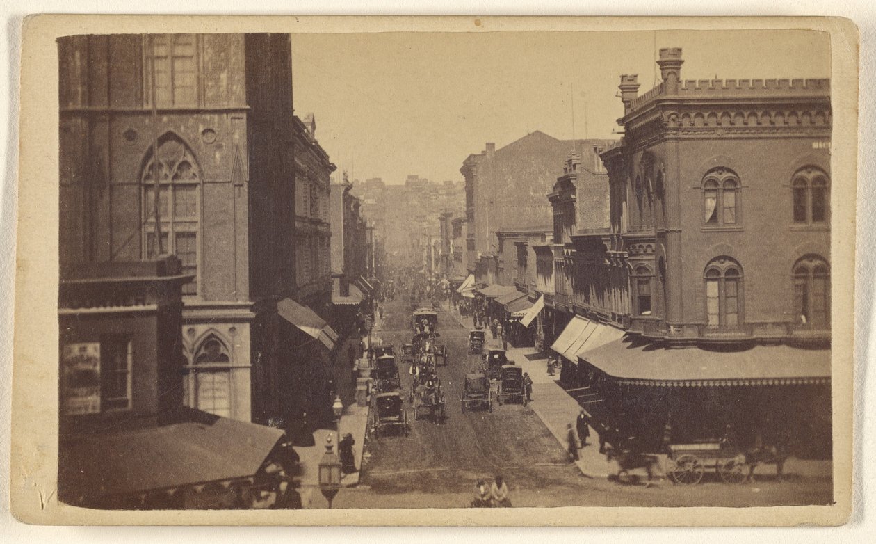 Montgomery Street from Market Street, San Francisco, Instantaneous by Lawrence and Houseworth