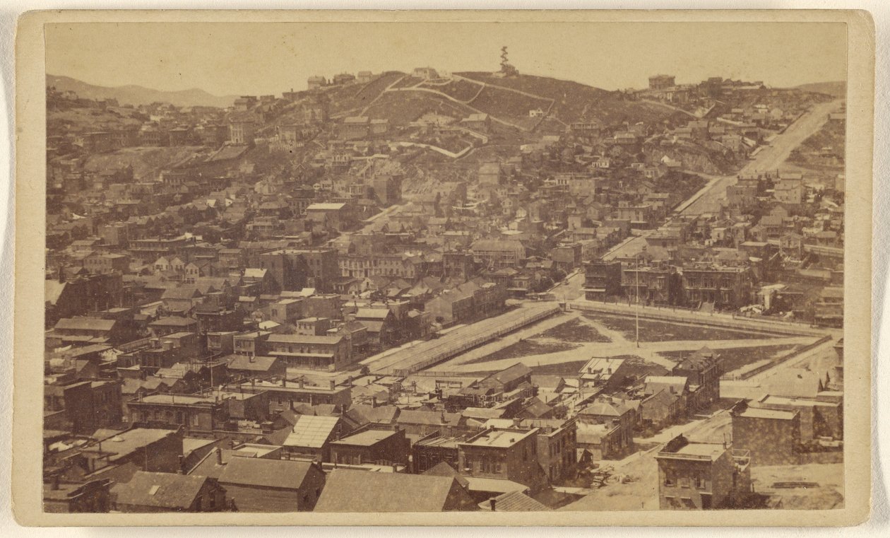 Russian Hill from Telegraph Hill, San Francisco by Lawrence and Houseworth