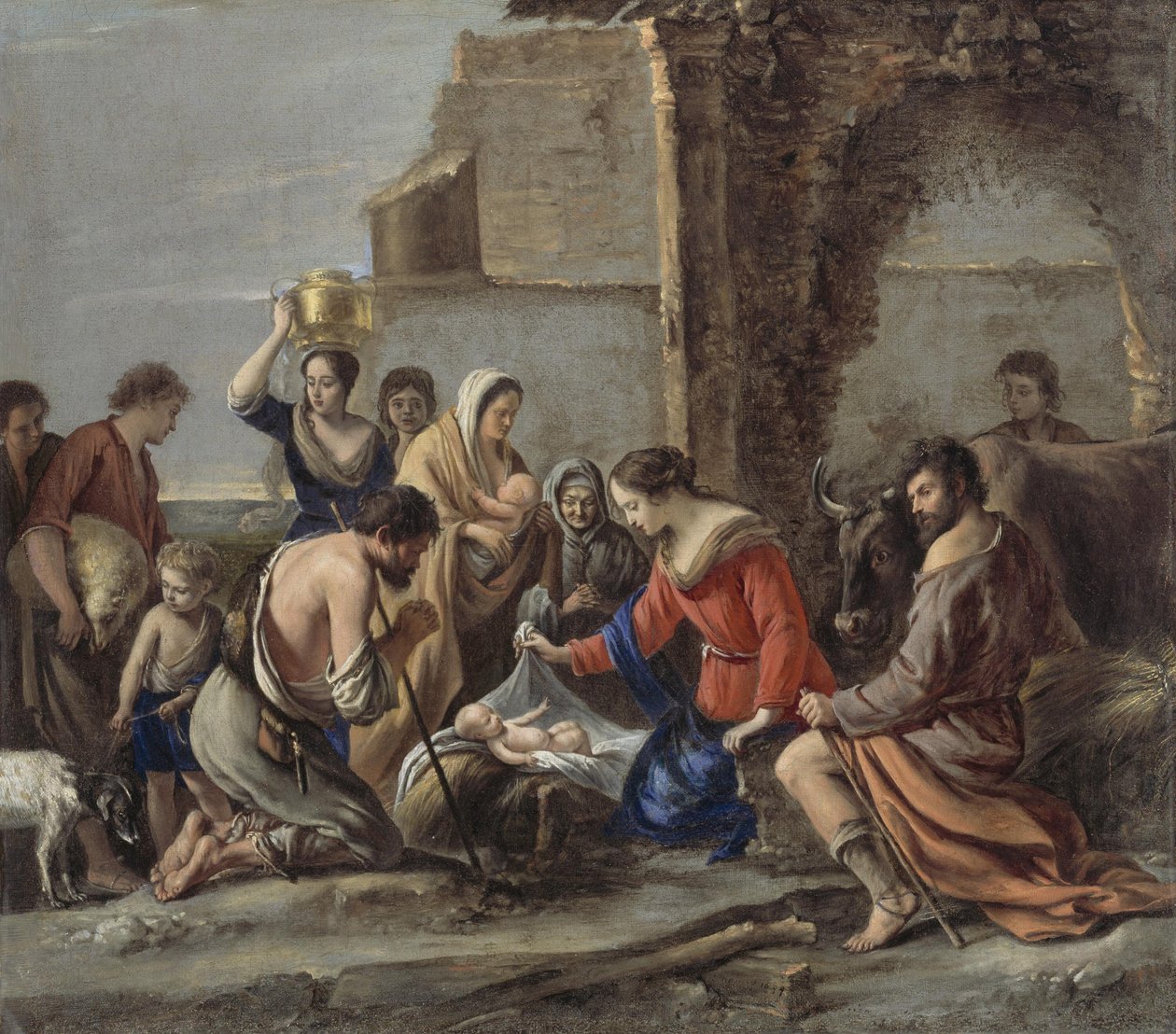 The Adoration of the Shepherds, 1644 by Le Nain Brothers
