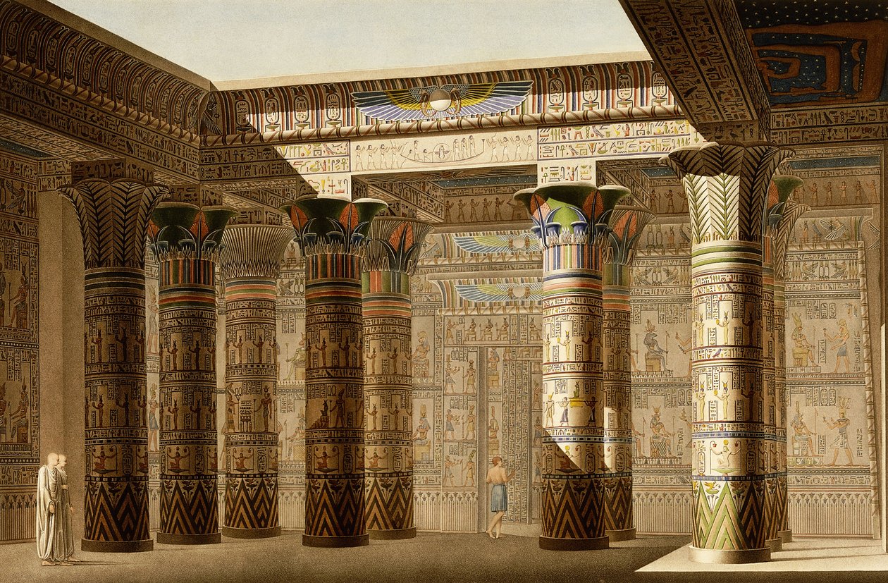 Portico of the Grand Temple of Philae, Nubia, c.1809-1812 by Le Pere (after)