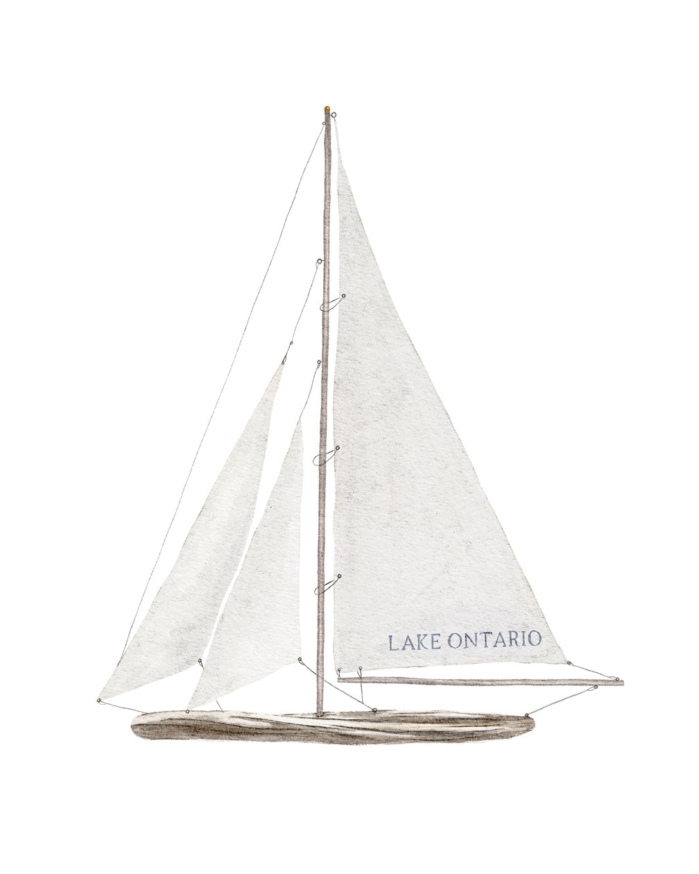 Lake Ontario Sailboat, c.2022 by Leah Straatsma