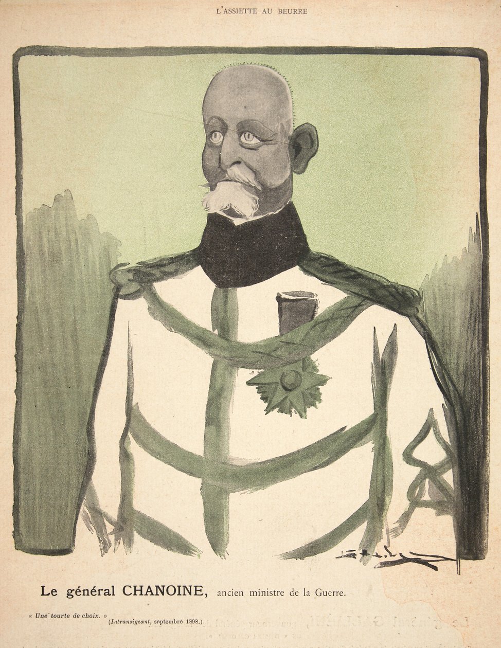 General Chanoine, former Minister of War, illustration from 