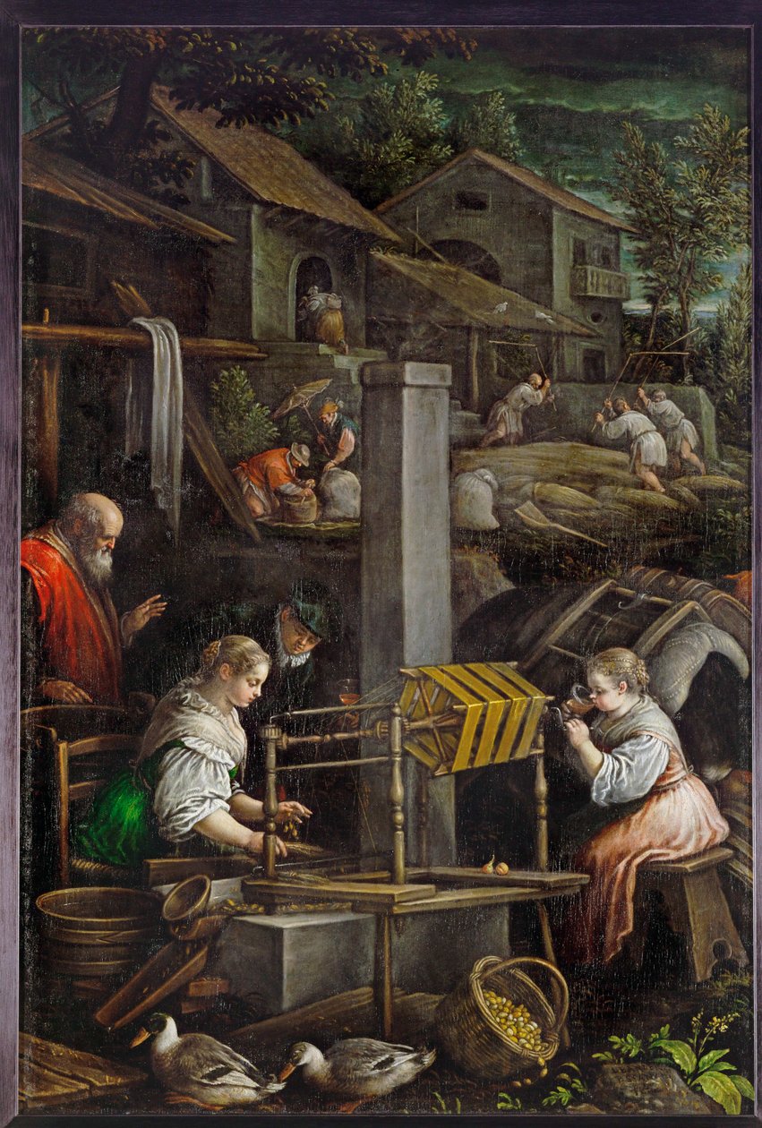 July (Spinning and Weaving) by Leandro da Ponte Bassano