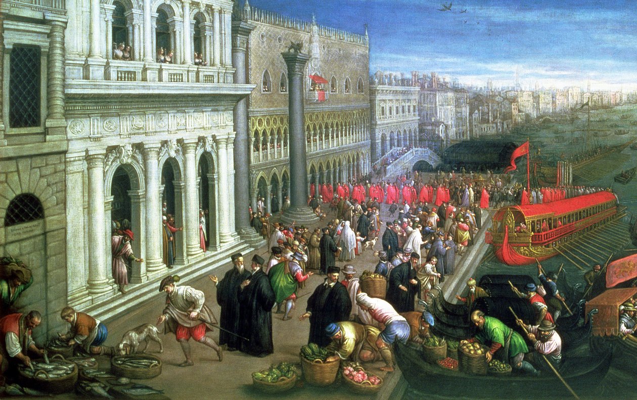 The Riva degli Schiavoni, Venice by Leandro da Ponte Bassano