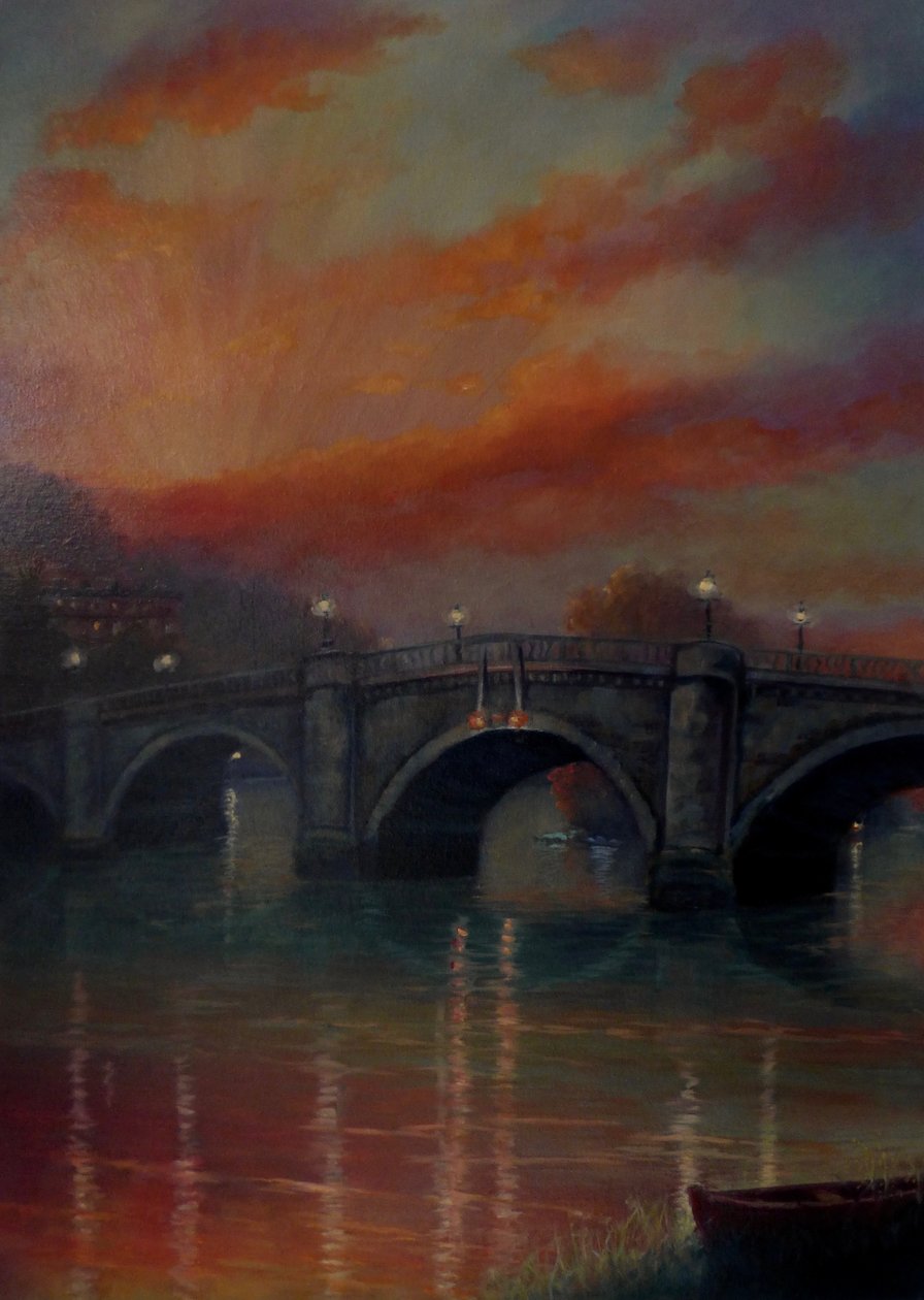 Richmond Bridge Sunset, 2022 by Lee Campbell