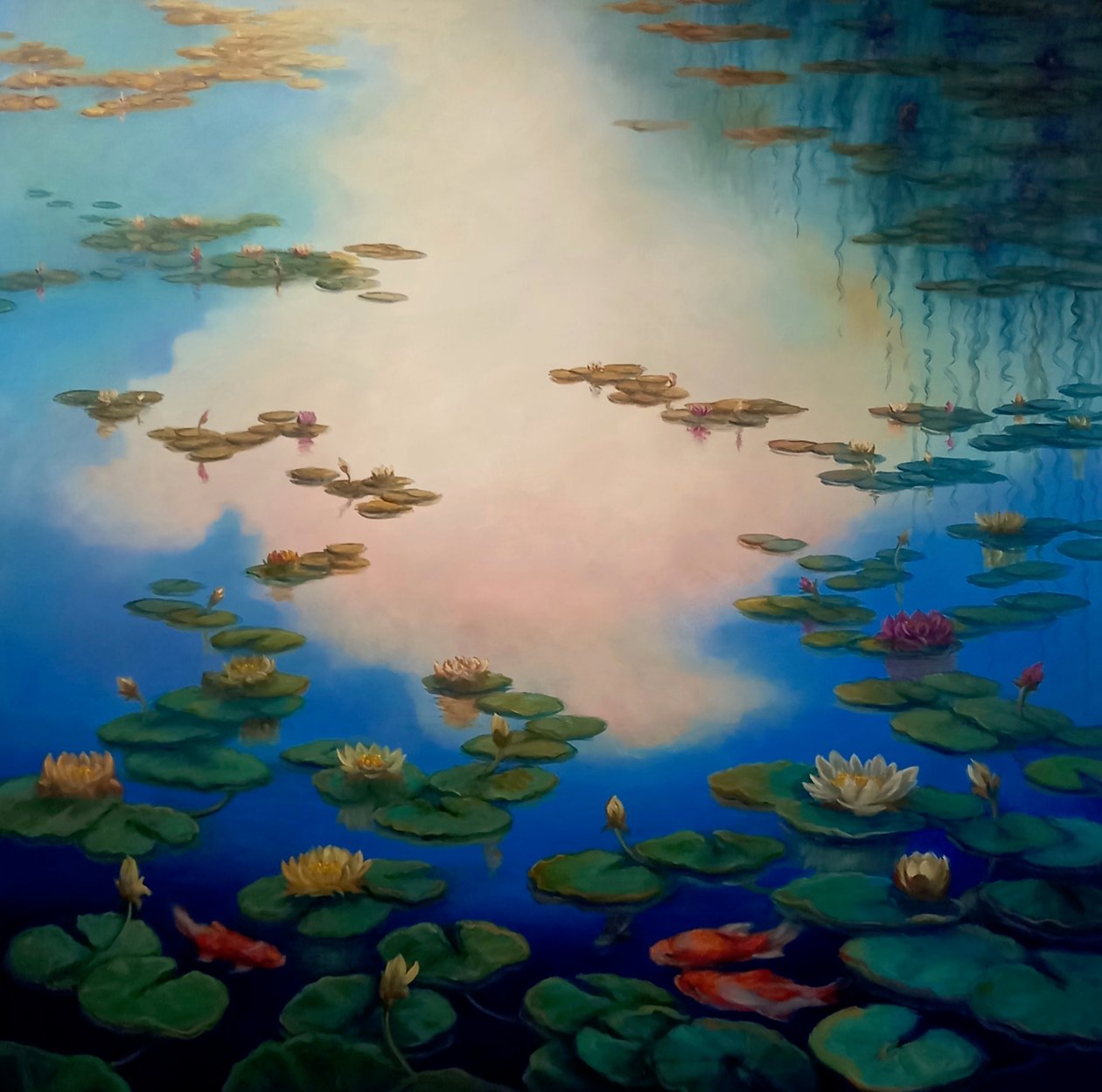 Waterlilies and Goldfish, 2021 by Lee Campbell