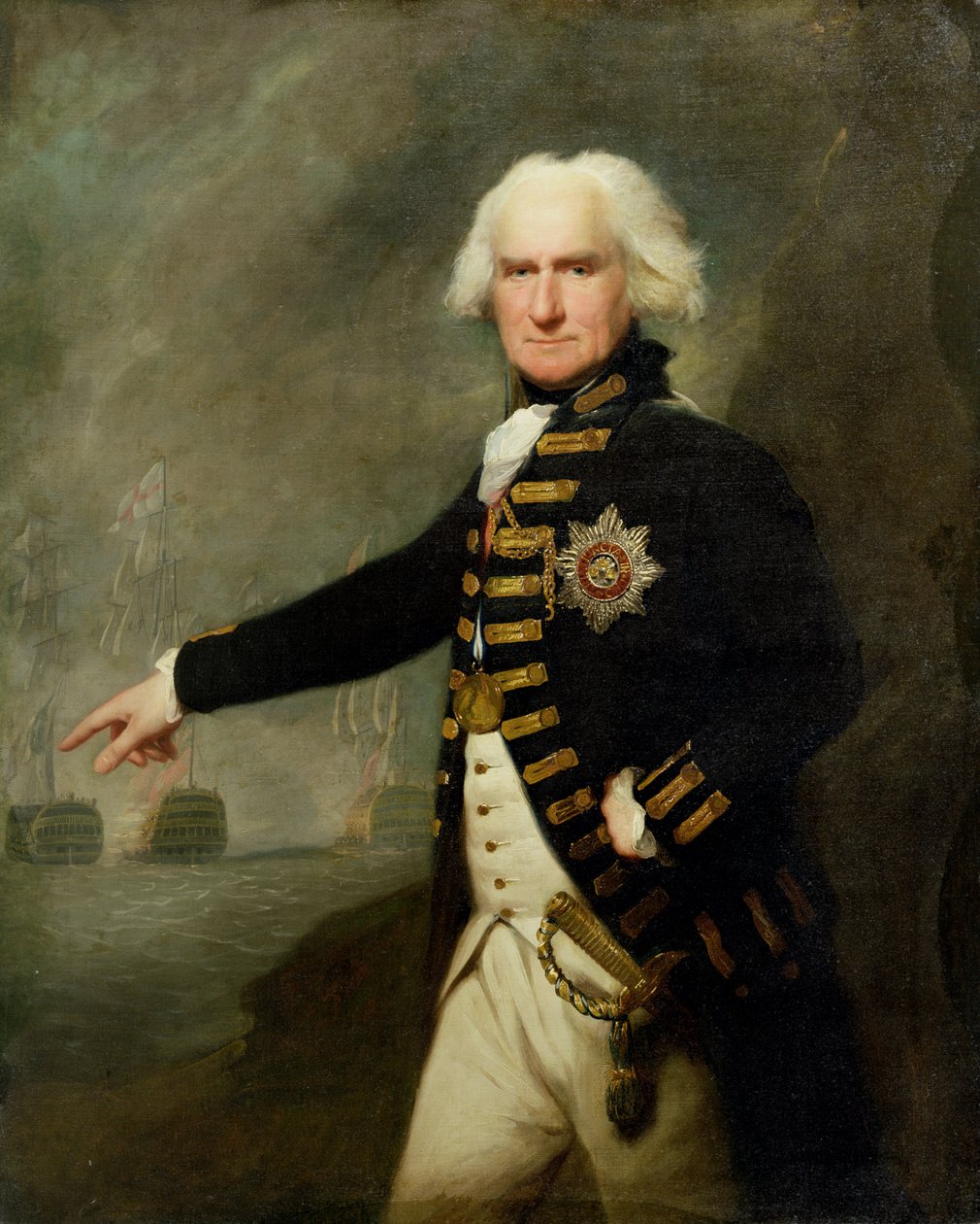 Admiral Lord Bridport (1727-1814) by Lemuel Francis Abbott
