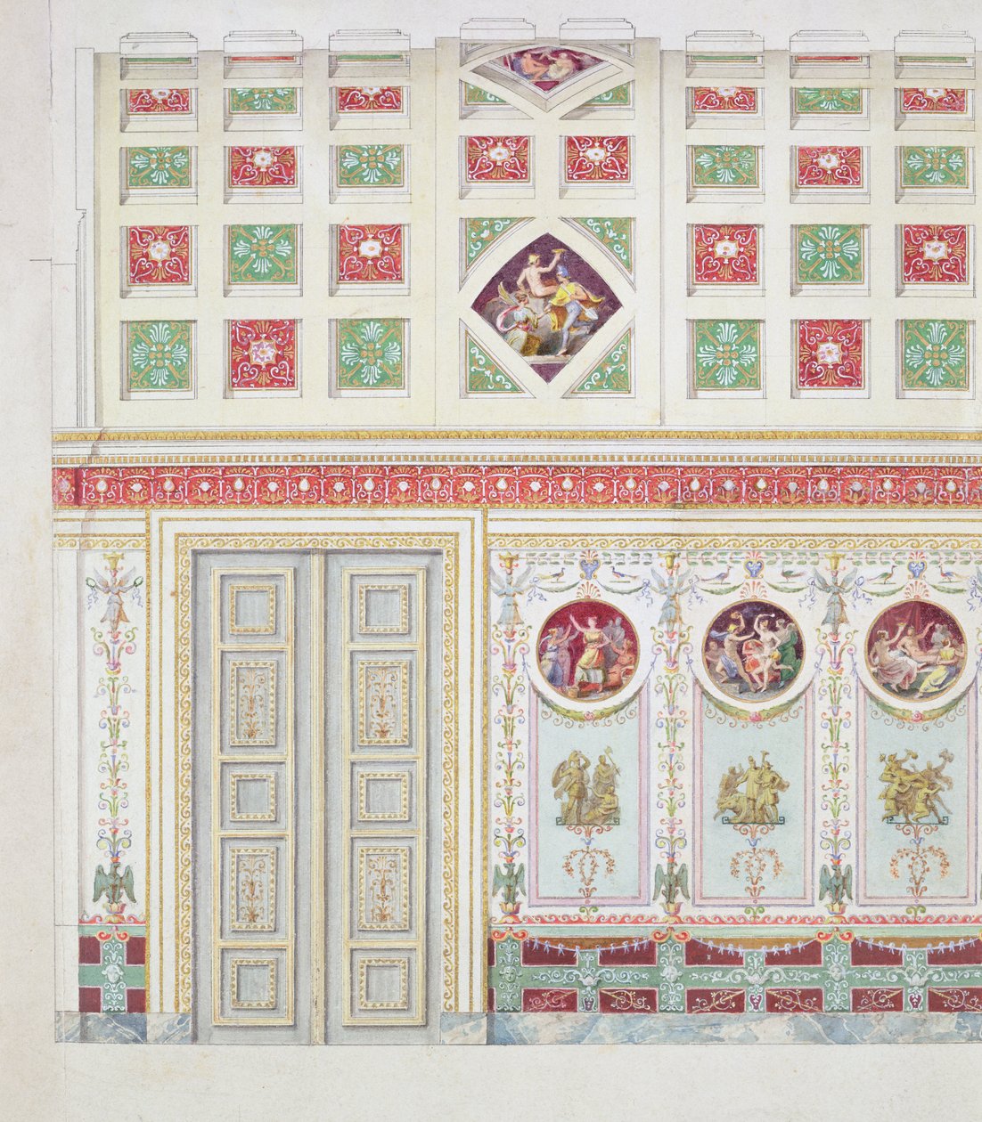 Design for Ludwig I's Writing Room in the Residence in Munich, 1826