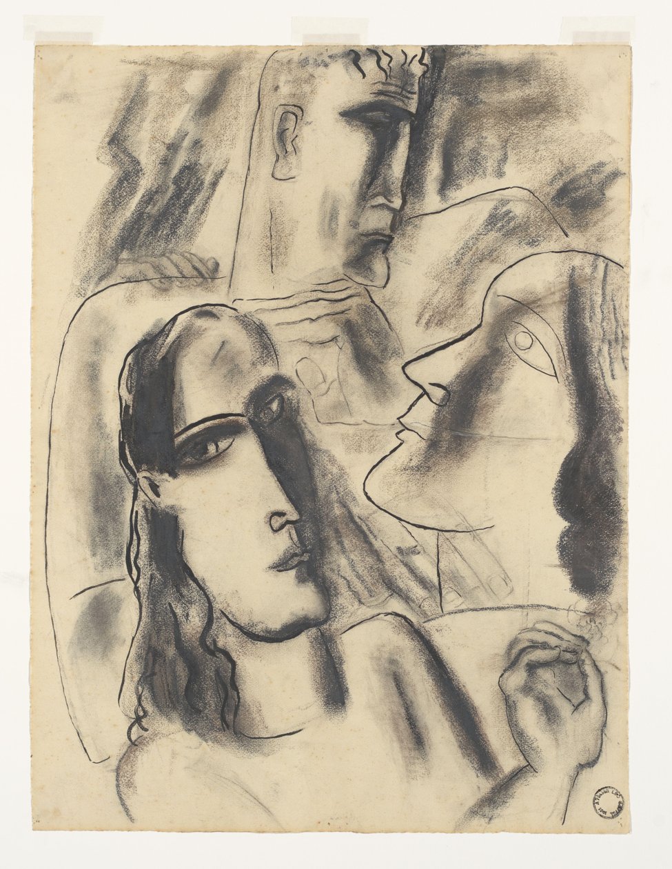 Three Heads by Leo Gestel (signed by artist)