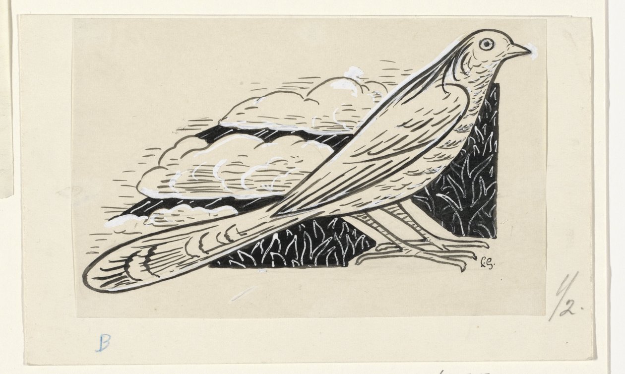 Dove by Leo Gestel (signed by artist)