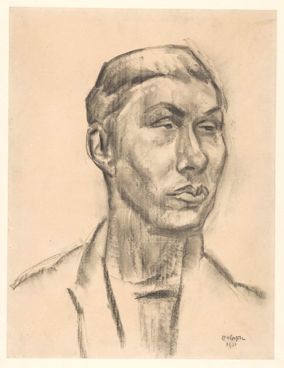 Portrait of an Unknown Man by Leo Gestel (signed by artist)
