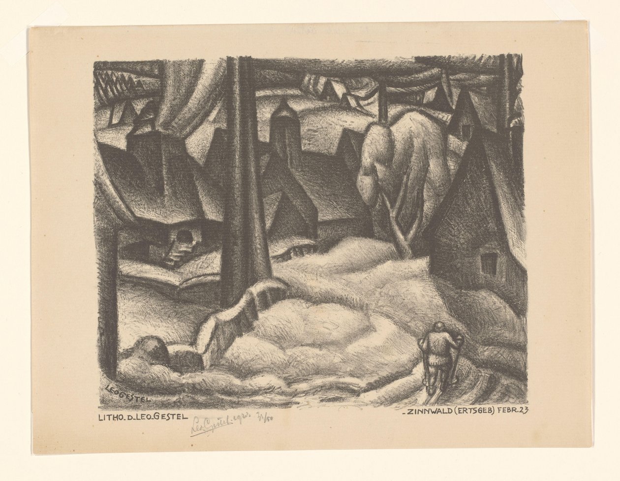 Zinnwald (Ore Mountains) by Leo Gestel (signed by artist)