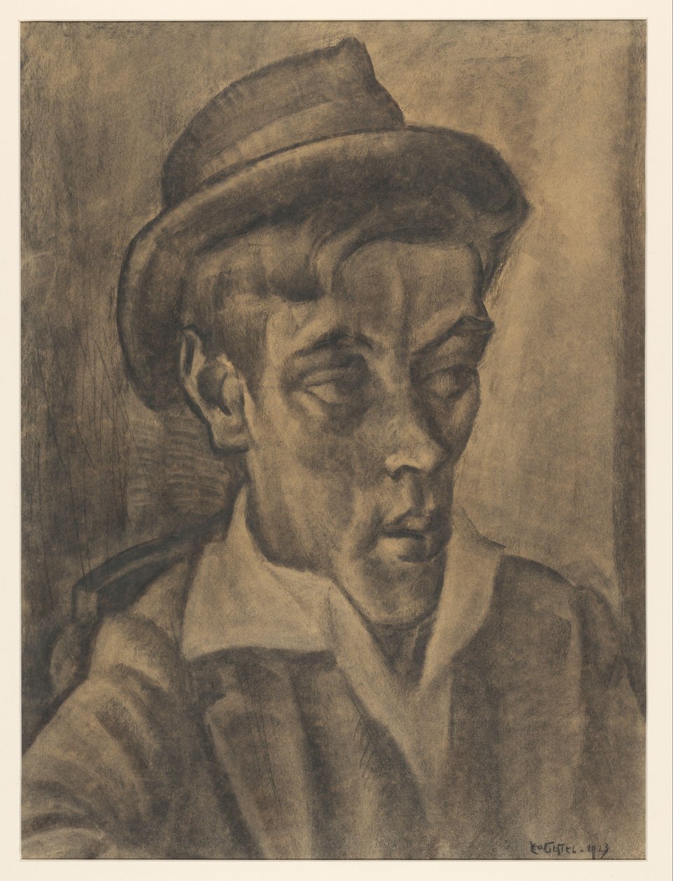Bust of a Man with Hat by Leo Gestel