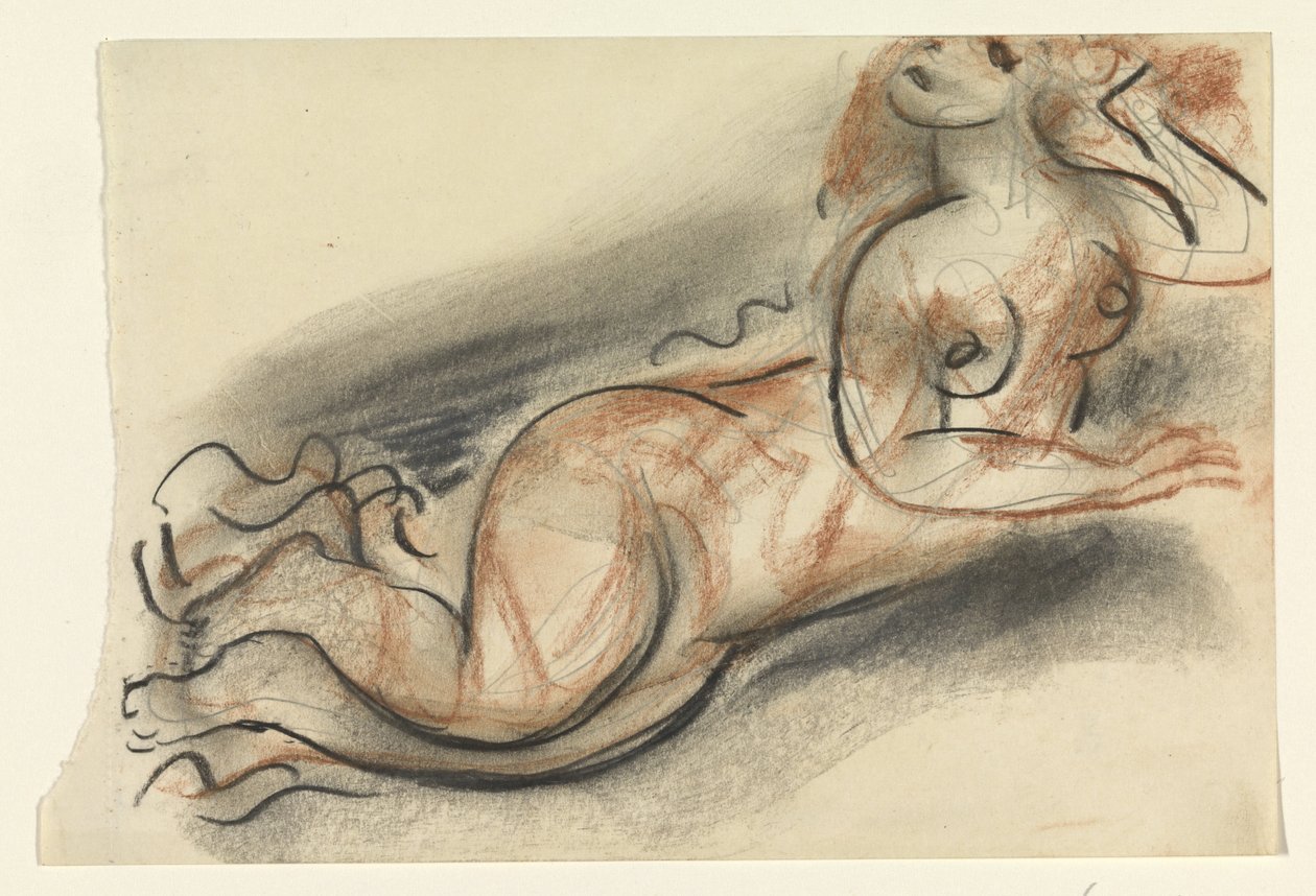 Reclining Nude Woman by Leo Gestel