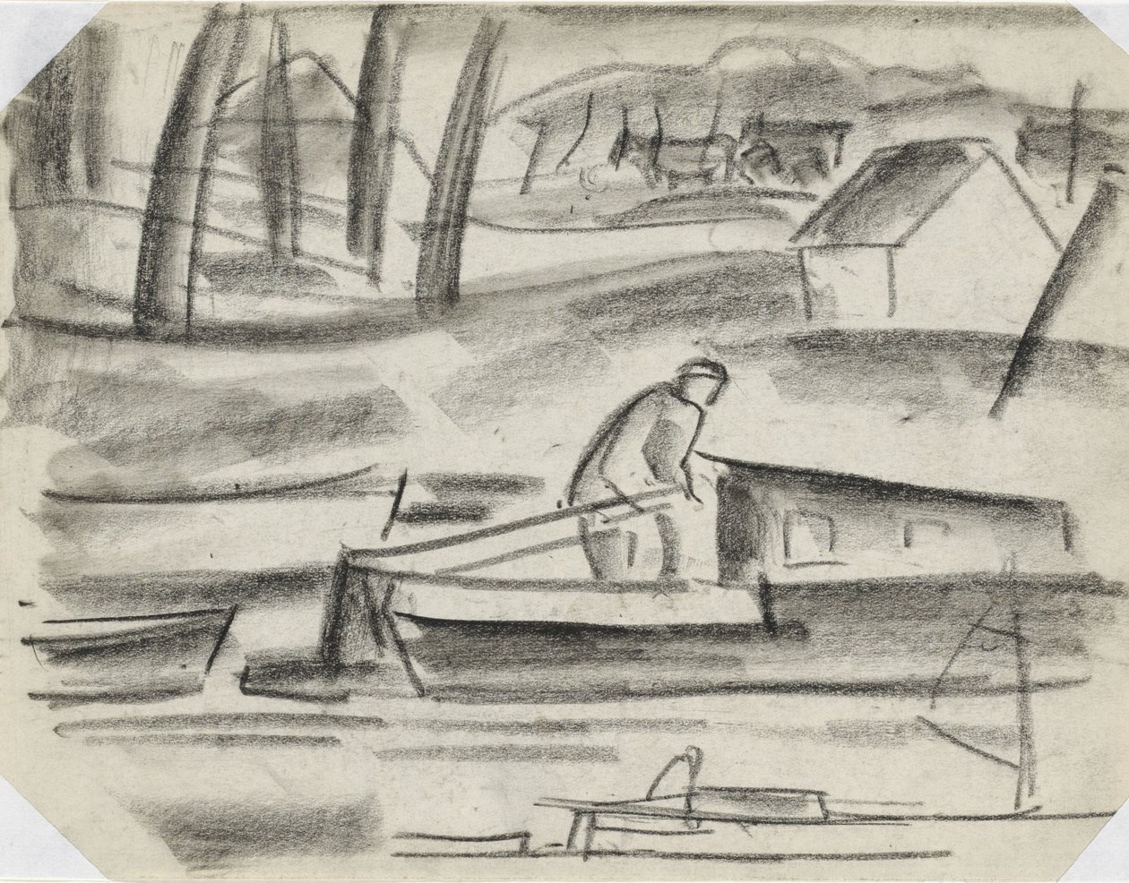 Skipper at the Helm by Leo Gestel