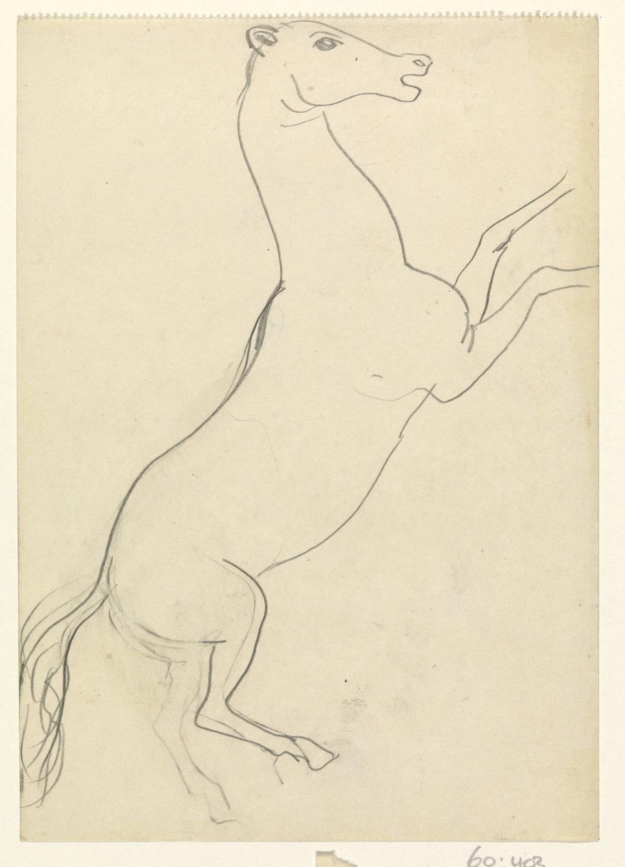 Rearing Horse without Mane by Leo Gestel