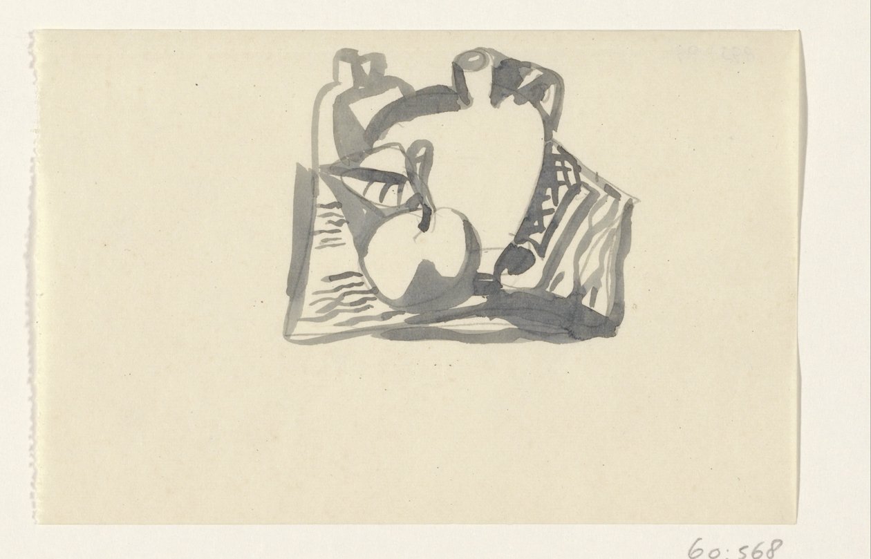 Still Life with Apple and a Jug by Leo Gestel