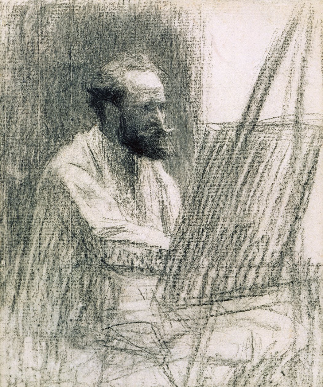 Portrait of Edouard Manet at His Easel by Leon Augustin Lhermitte