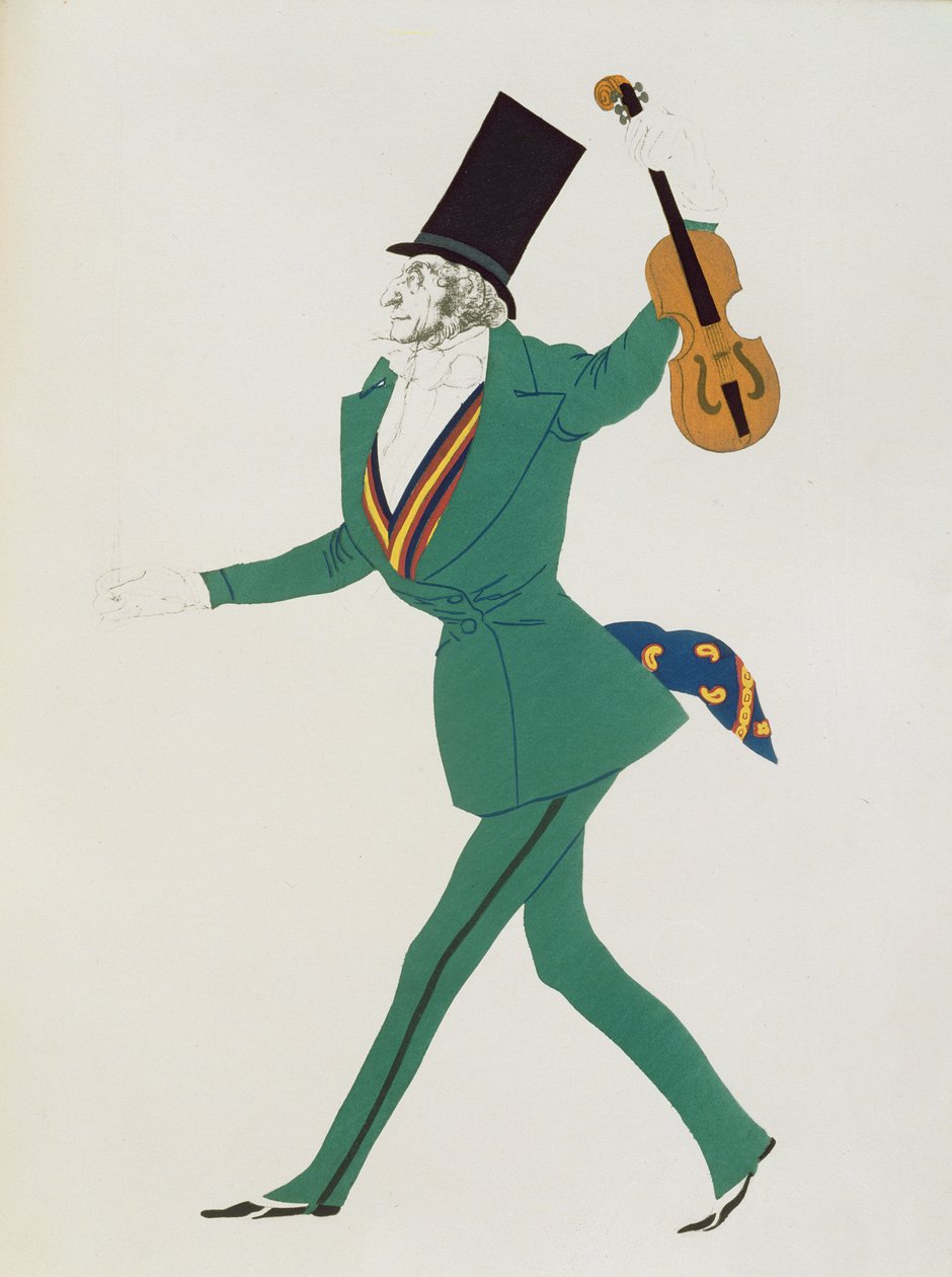 Costume design for Paganini in 