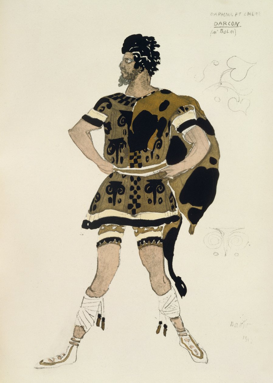 Costume for Darcon, from Daphnis and Chloe by Leon Bakst
