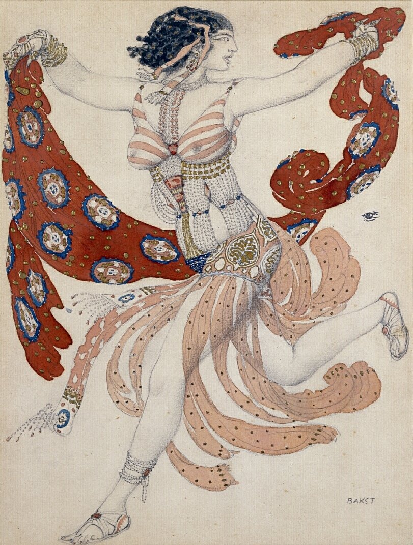 Costume of Cleopatra for Ida Rubinstein by Leon Bakst